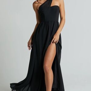 Showpo Black One Shoulder Dress
